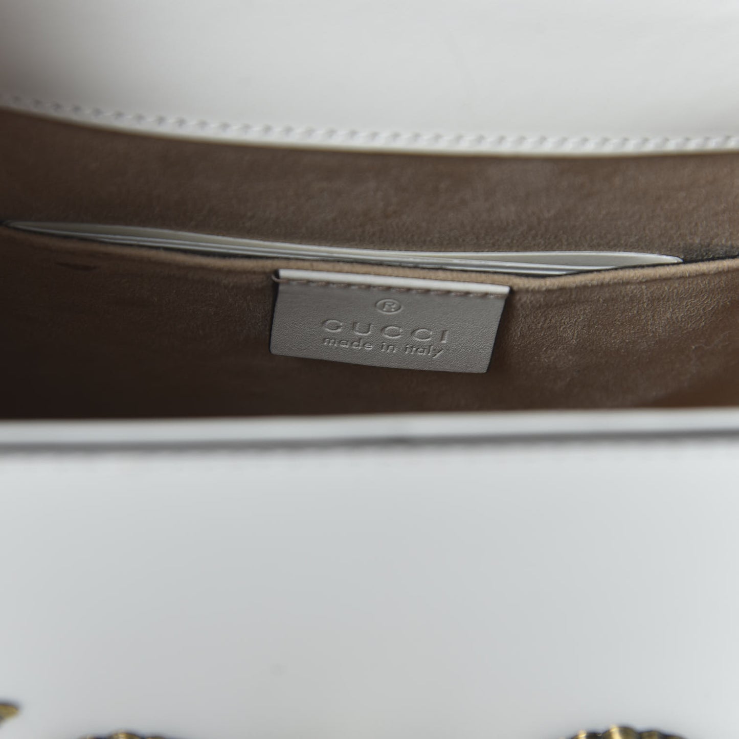 Calfskin Animal Studs Mini Sylvie Top Handle Bag White