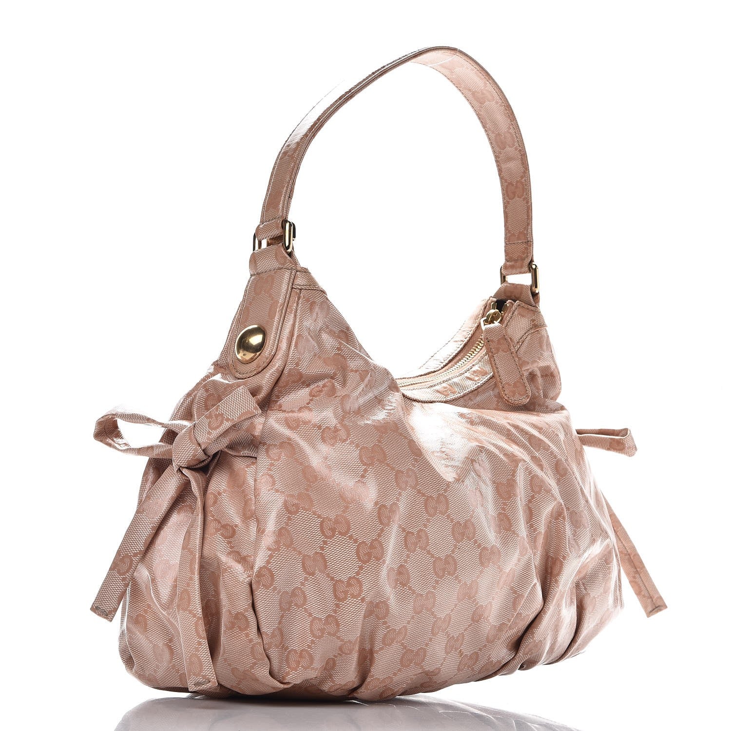 Gucci Crystal Monogram Web Hobo Blush 3 of 7