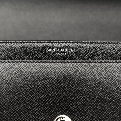 Saint Laurent Coated Bark Calfskin Medium Monogram Sunset Black 6 of 13