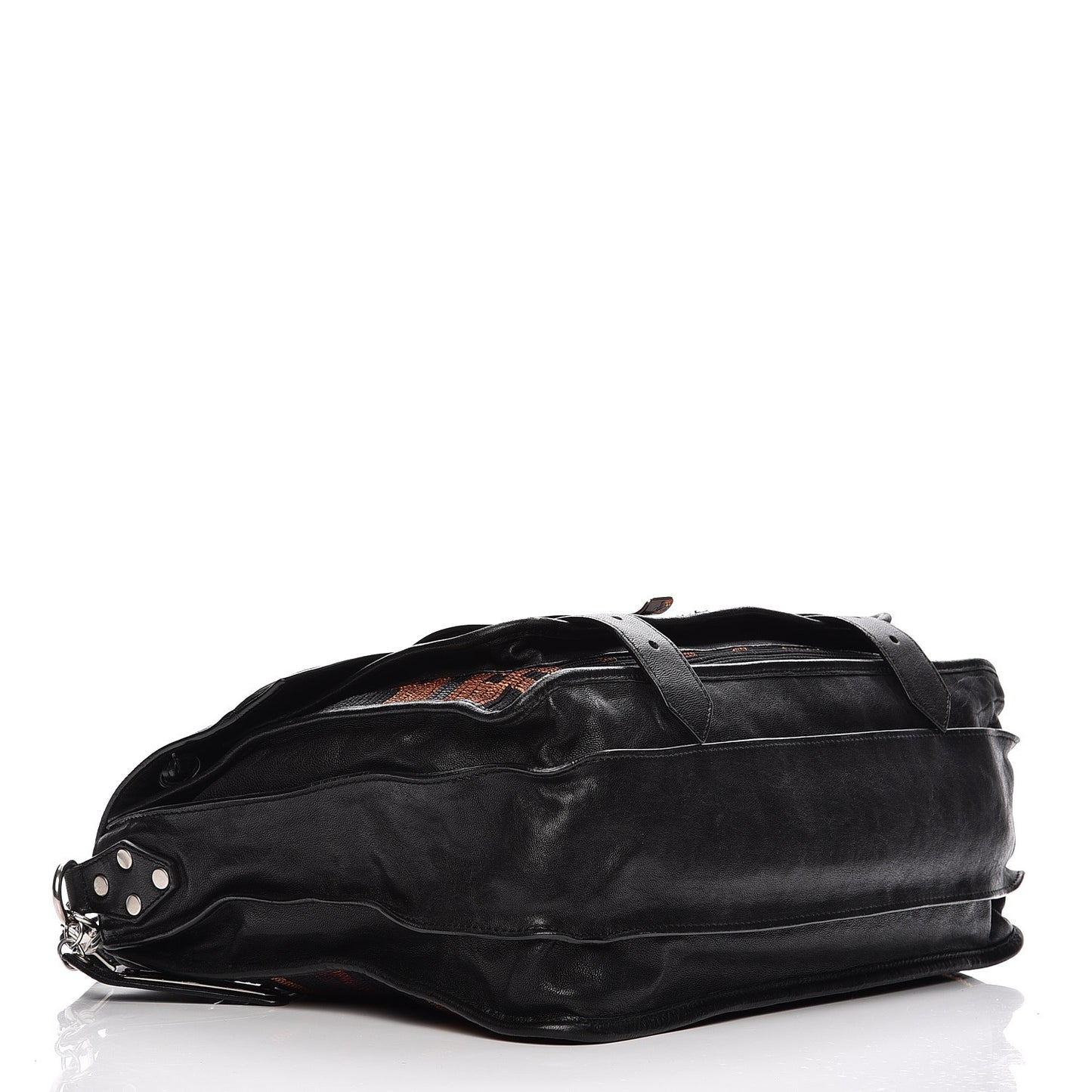 Lambskin Blanket Print Large PS1 Satchel Black