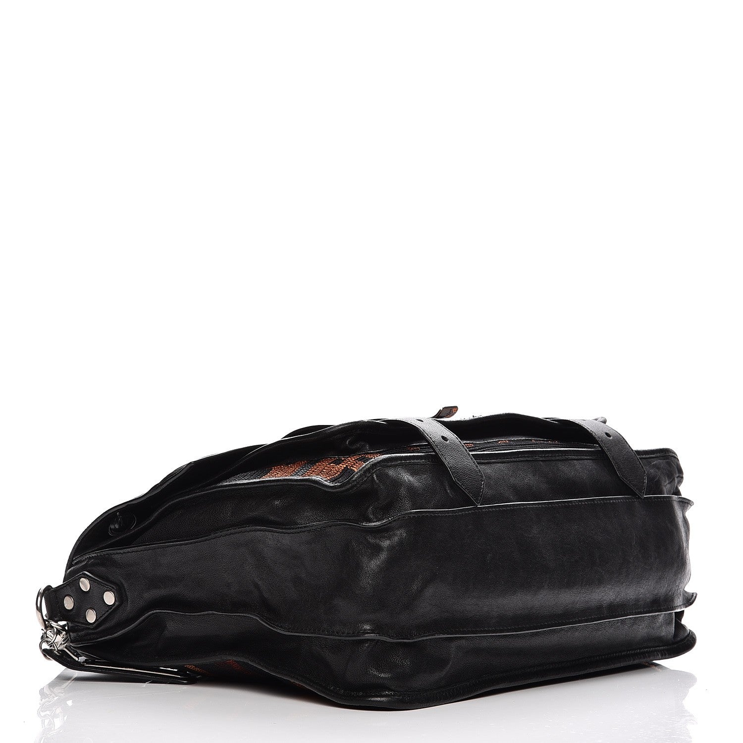 Proenza Schouler Lambskin Blanket Print Large PS1 Satchel Black 5 of 14