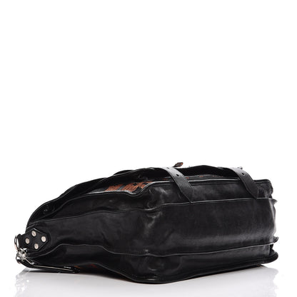 Proenza Schouler Lambskin Blanket Print Large PS1 Satchel Black 5 of 14