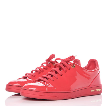 Louis Vuitton Patent Calfskin Frontrow Sneakers 39 Framboise 3 of 14