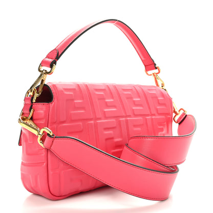 Fendi Nappa FF 1974 Embossed Baguette Lampone 3 of 9
