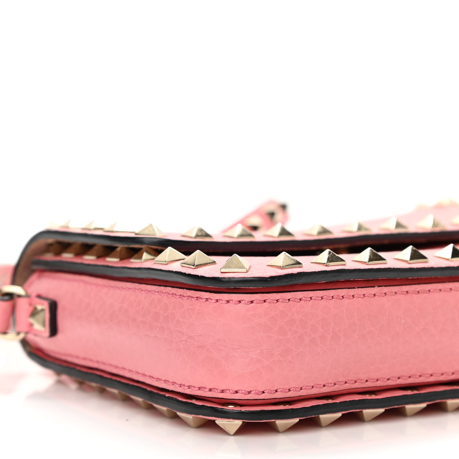 Valentino Garavani Pebbled Calfskin Rockstud Flap Crossbody Bag Paradise Rose 9 of 12