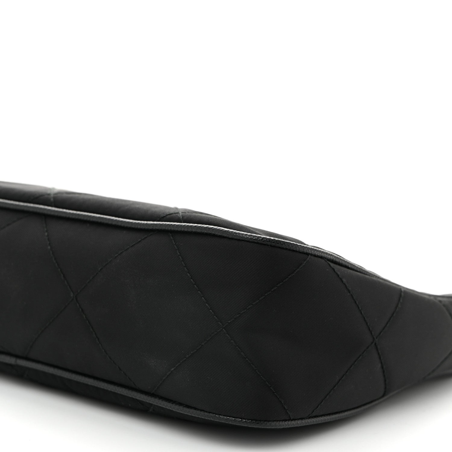 Prada Re-Nylon Saffiano Stitched Mini Re-Edition 1995 Chaine Shoulder Bag Black 10 of 10