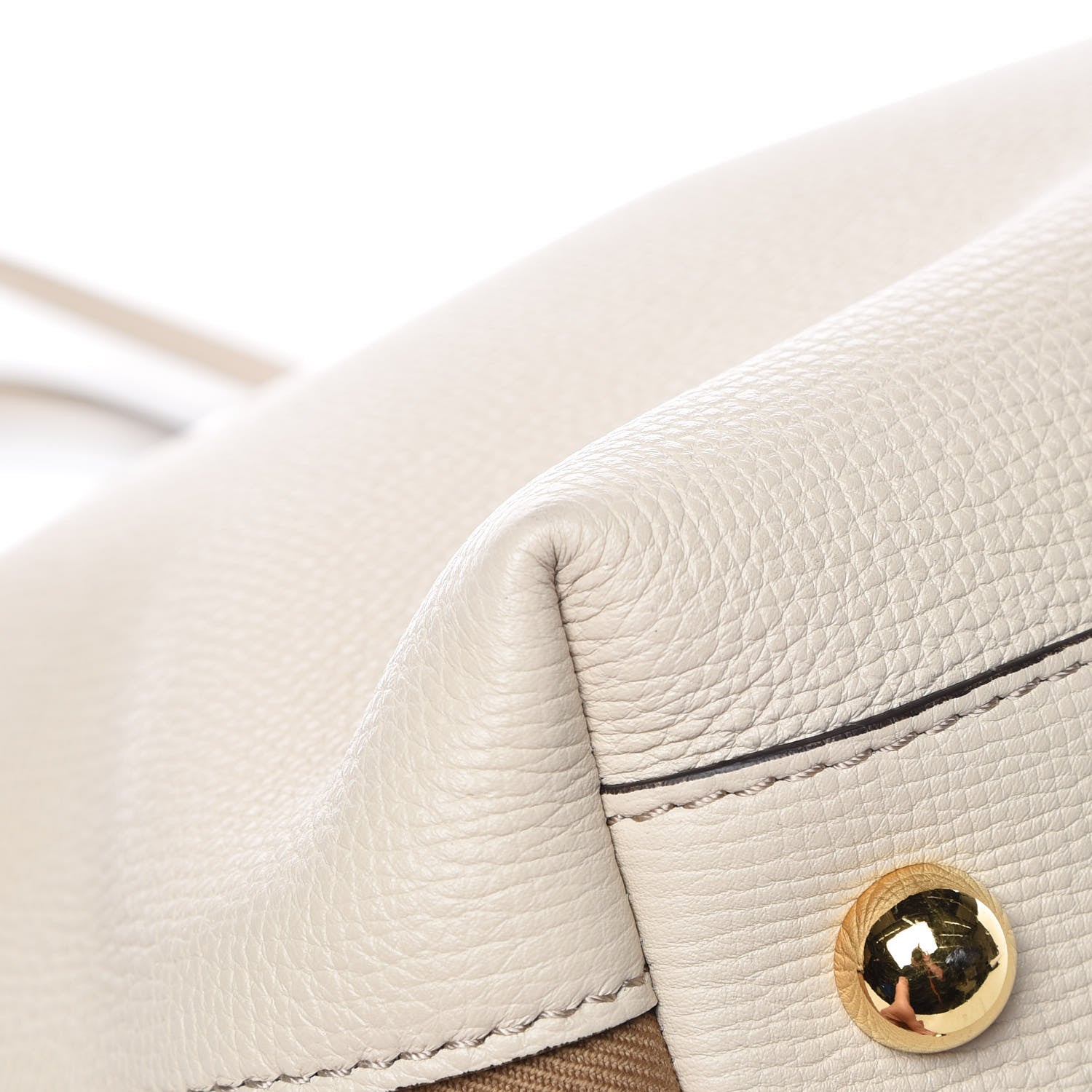 Burberry Derby Calfskin House Check Medium Welburn Tote Limestone 9 of 13