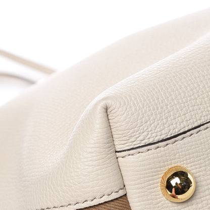 Burberry Derby Calfskin House Check Medium Welburn Tote Limestone 9 of 13