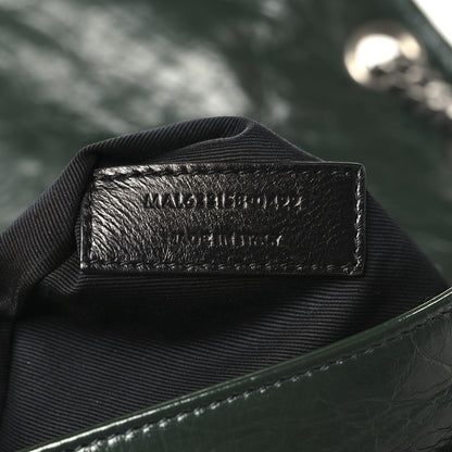 Saint Laurent Crinkled Lambskin Matelasse Monogram Medium Niki Chain Satchel Vert Fonce 7 of 10