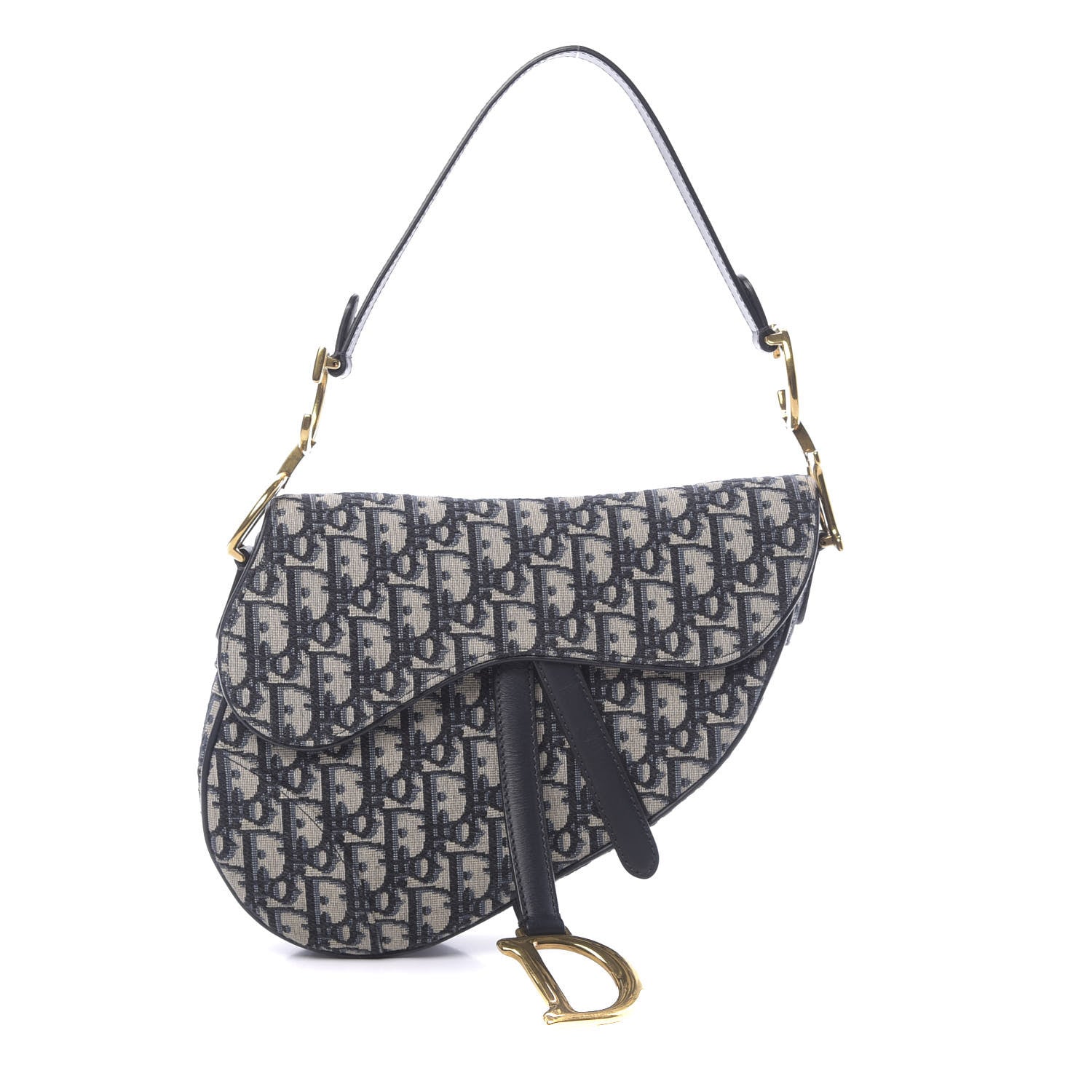 Christian Dior Oblique Saddle Bag Blue 1 of 10