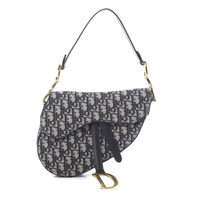 Christian Dior Oblique Saddle Bag Blue 1 of 10