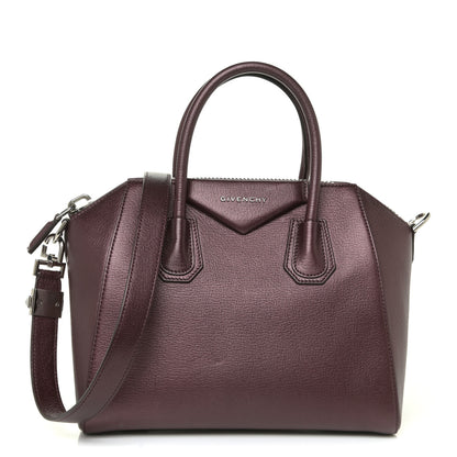 Givenchy Metallic Sugar Goatskin Small Antigona Oxblood 1 of 14
