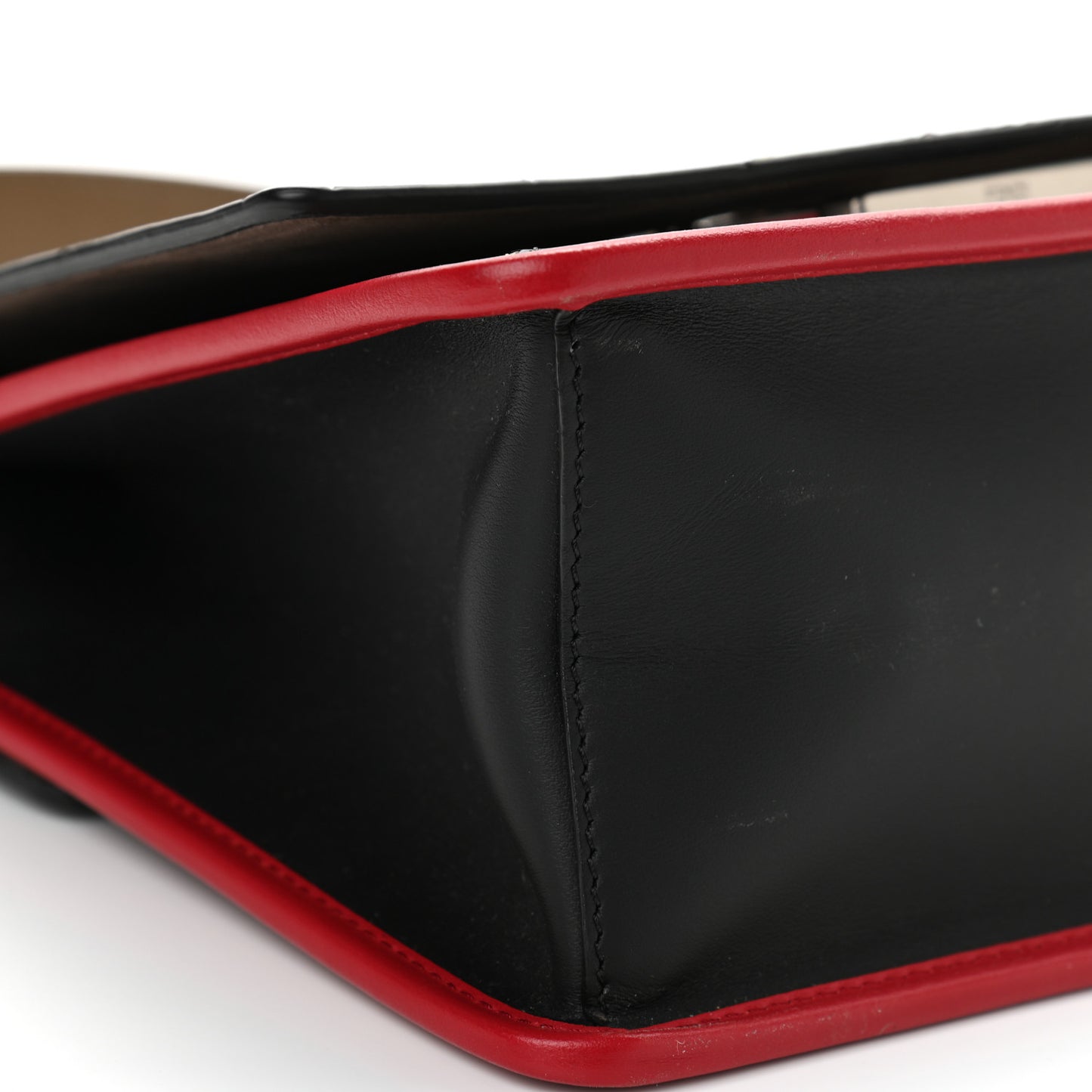 Vitello Century F is Fendi FF Diagonal Inlay Kan I Shoulder Bag Fango Black Fragola