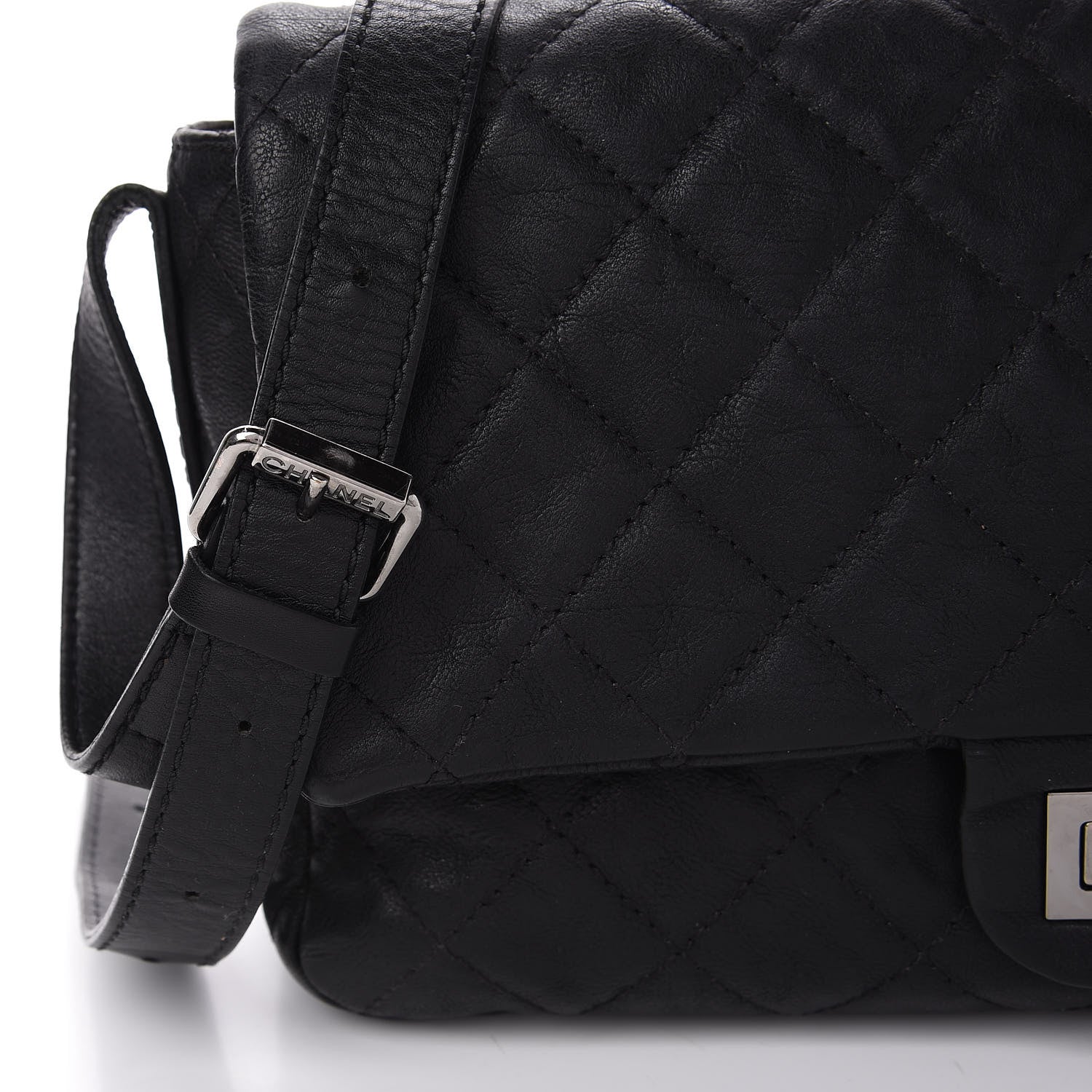 Chanel Calfskin Quilted Jumbo Easy Reissue Messenger Flap Black 12 of 13
