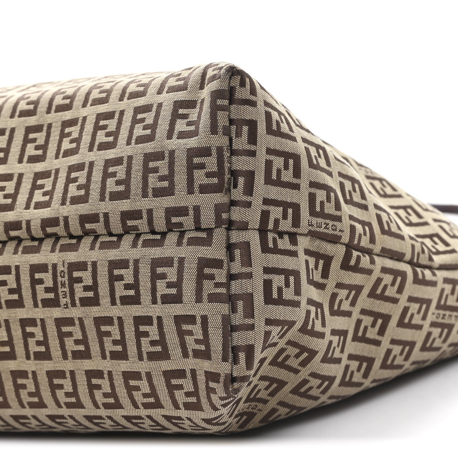 Fendi Zucchino Shopping Tote Beige Tobacco 10 of 11