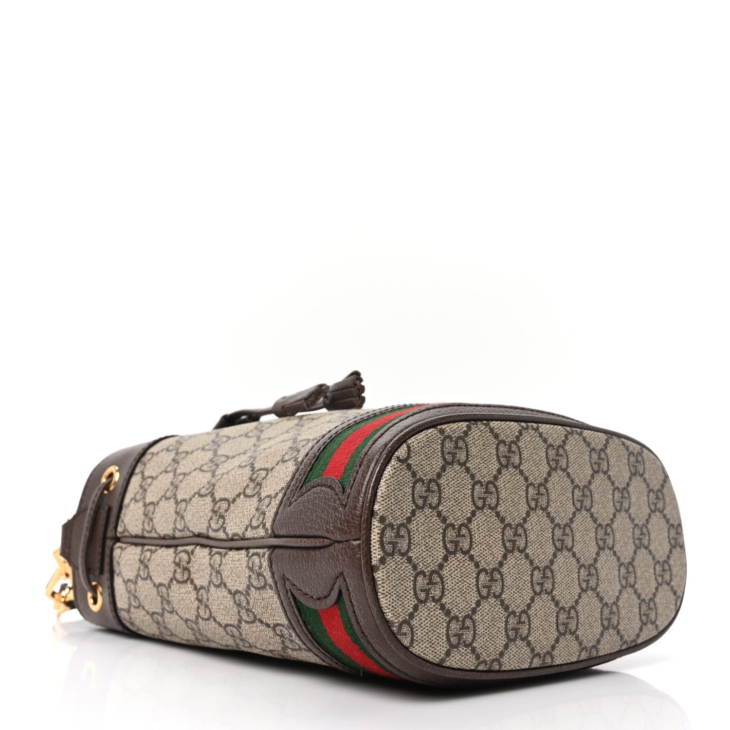 Gucci GG Supreme Monogram Web Small Ophidia Bucket Bag Brown 4 of 10