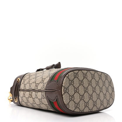 Gucci GG Supreme Monogram Web Small Ophidia Bucket Bag Brown 4 of 10