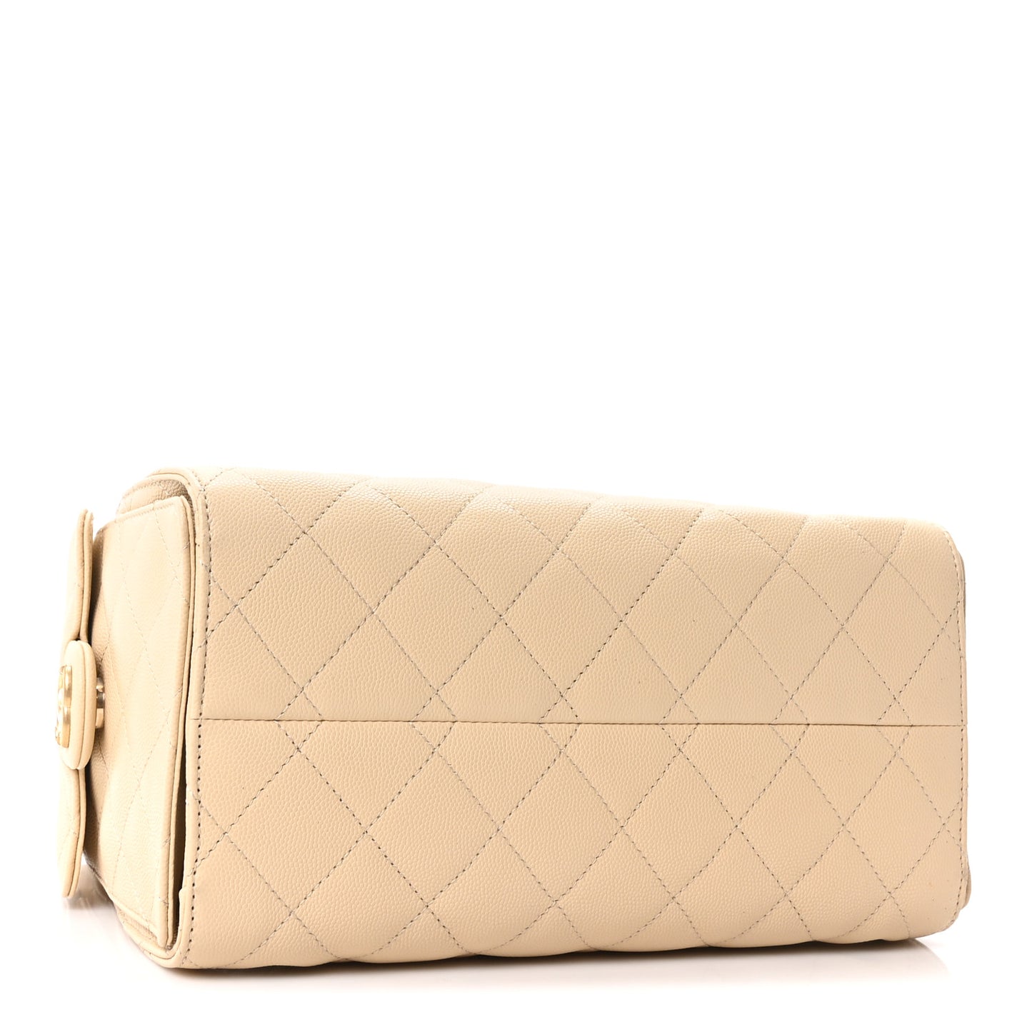 Caviar Quilted Small Chanel 25 Handbag Beige