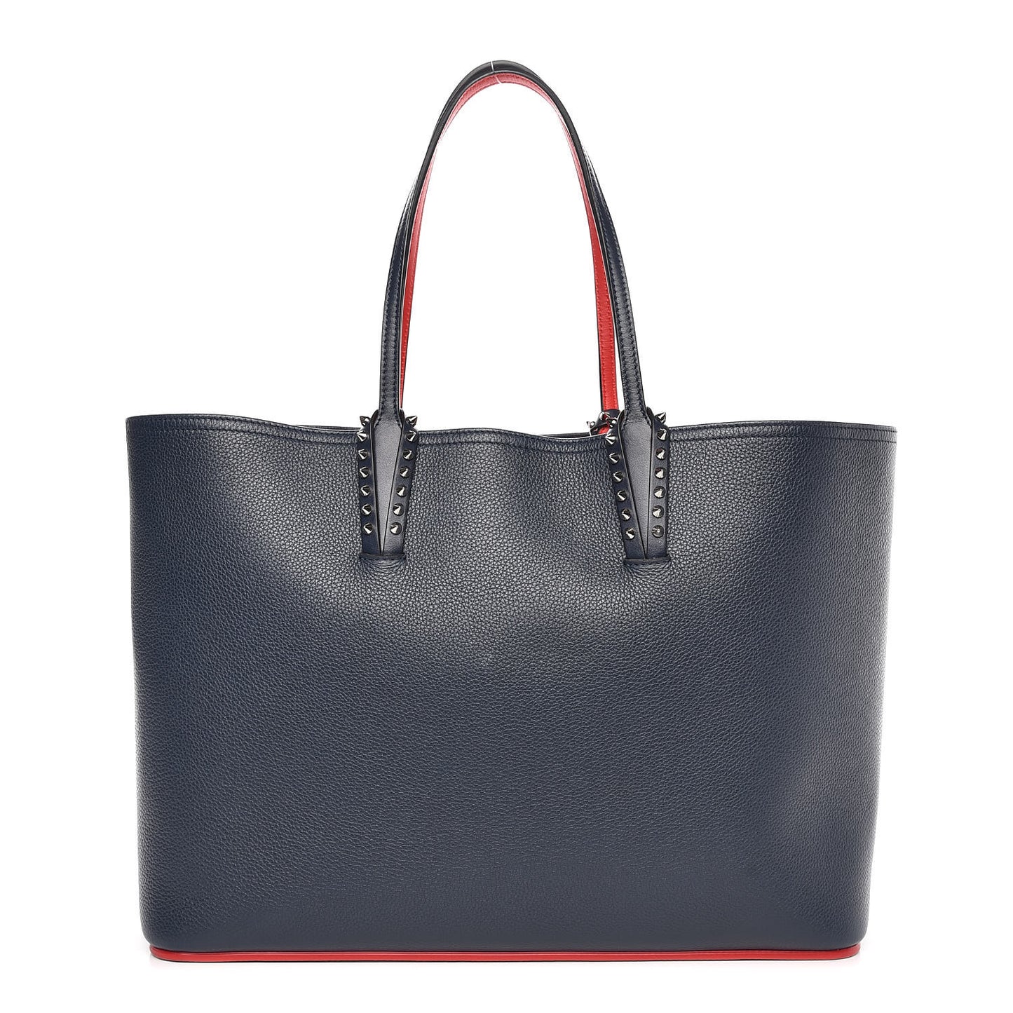 Calfskin Spikes East West Cabata Tote Navy