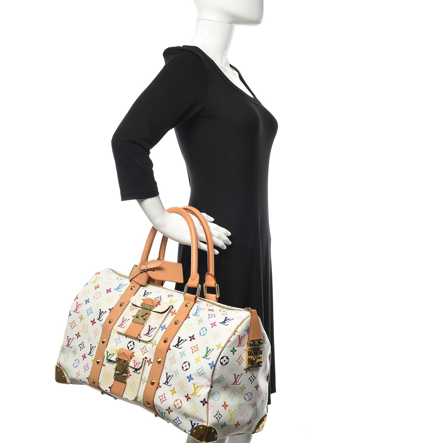 Monogram Multicolor Keepall 45 White