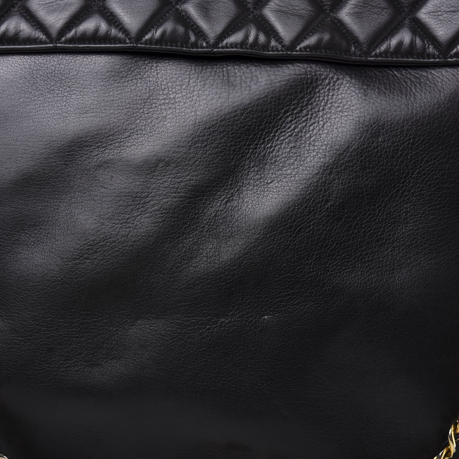 Chanel Calfskin Quilted Large Shoulder Bag Black 11 of 12