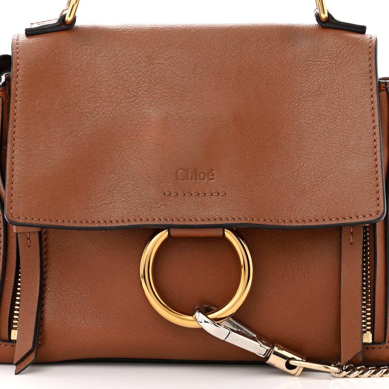 Chloe Calfskin Mini Faye Day Shoulder Bag Tan 8 of 12