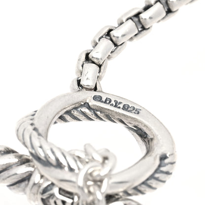 David Yurman Sterling Silver Pearl Infinity Station Chain Necklace 5 of 5