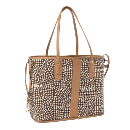 MCM Visetos Medium Liz Reversible Shopper Tote Cognac 7 of 14