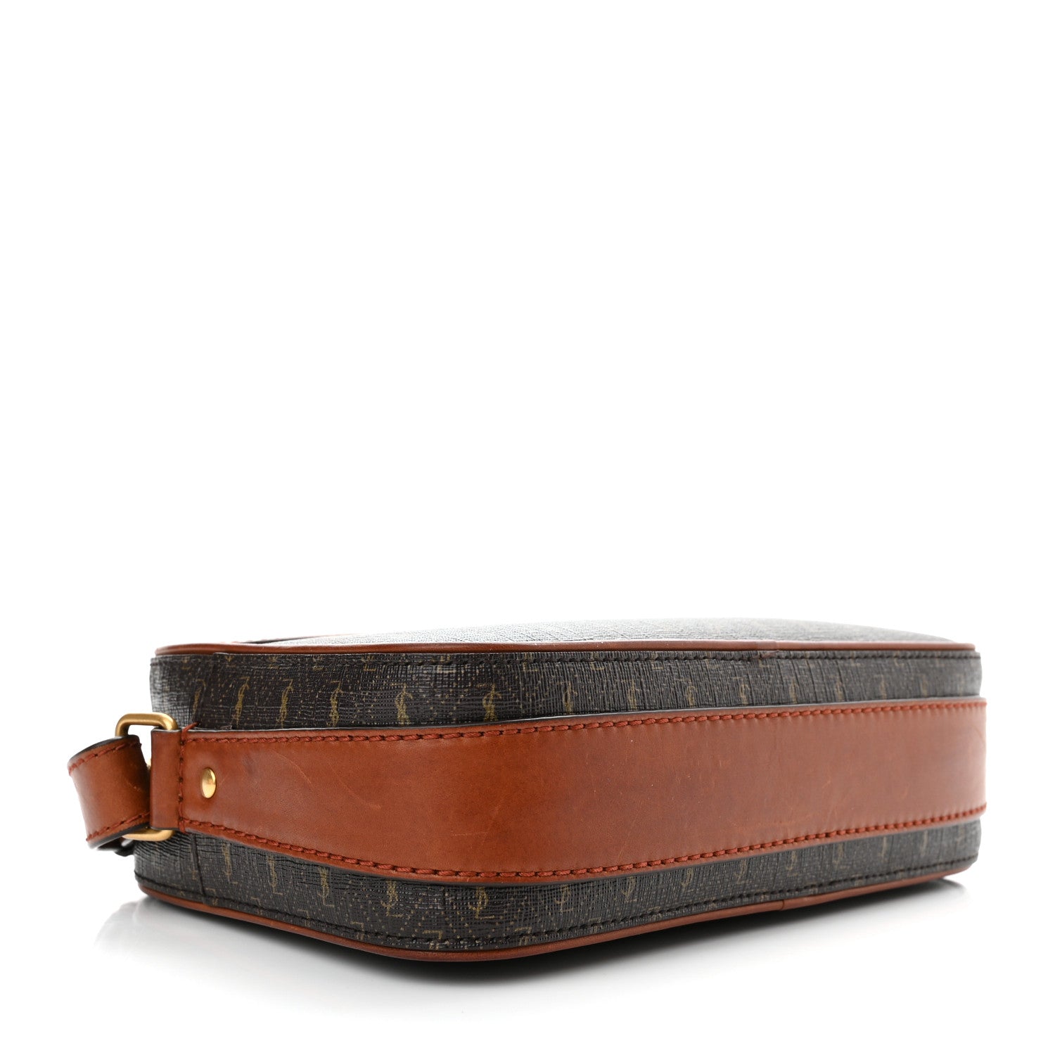 Saint Laurent Canvas Smooth Calfskin Le Monogramme Camera Bag Chestnut 4 of 11