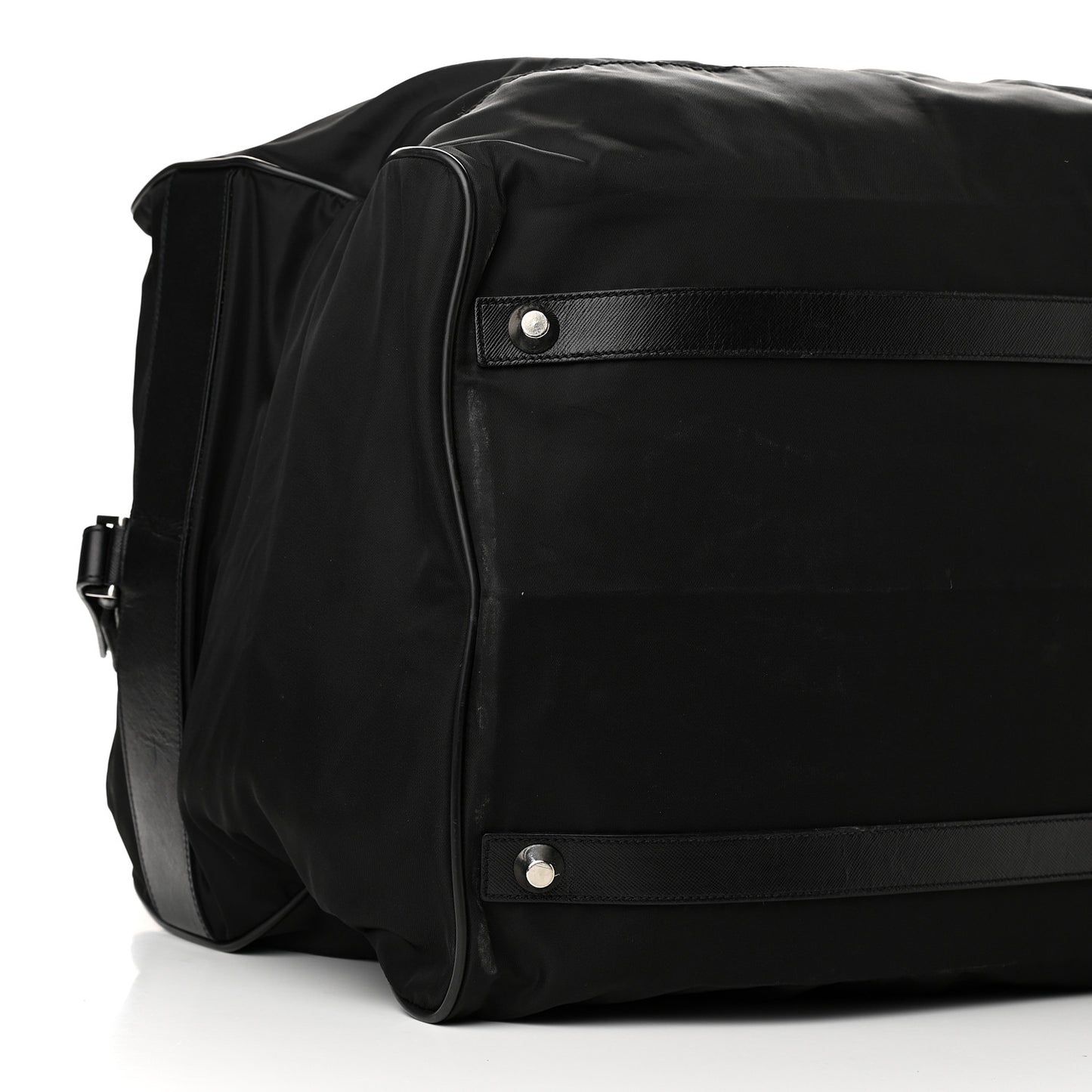 Tessuto Nylon Saffiano Viaggio Carry On Travel Bag Black
