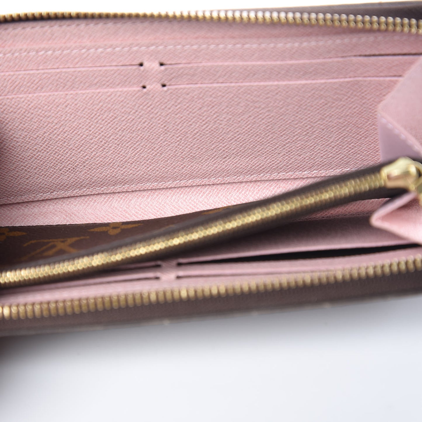 Monogram Clemence Wallet Rose Ballerine