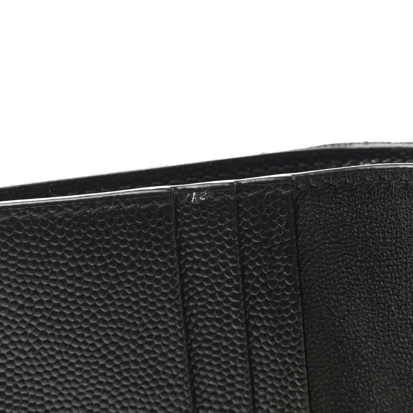 Grain De Poudre Matelasse Chevron Monochrome Monogram Flap Card Case Black