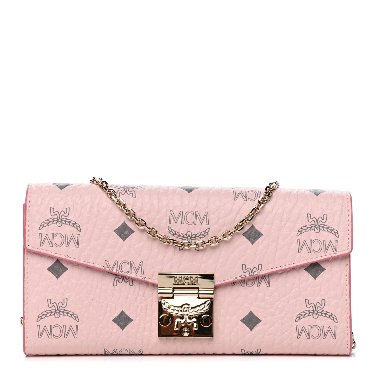 MCM Visetos Large Patricia Wallet On Chain Soft Pink 1 of 11