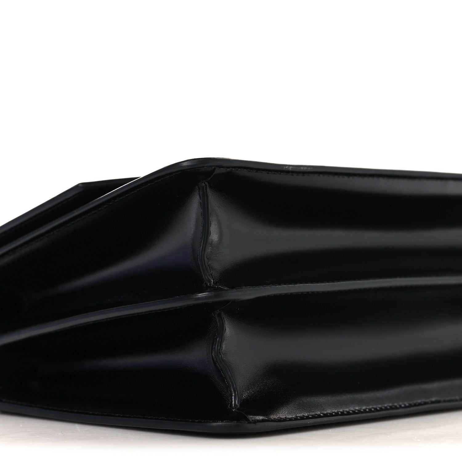 Valentino Garavani Shiny Calfskin Vlogo Vain Shoulder Bag Black 8 of 9