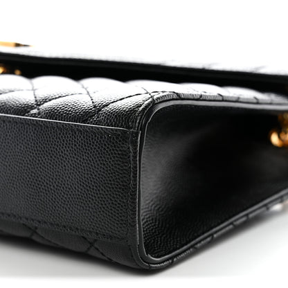 Saint Laurent Grain De Poudre Textured Mixed Matelasse Triquilt Medium Monogram Satchel Black 10 of 11