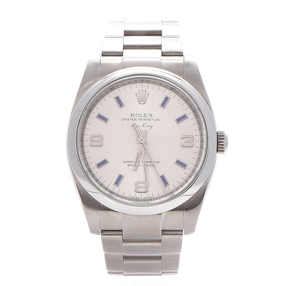 Rolex Stainless Steel 34mm Oyster Perpetual Air-King Watch Blue Index 114200 1 of 8
