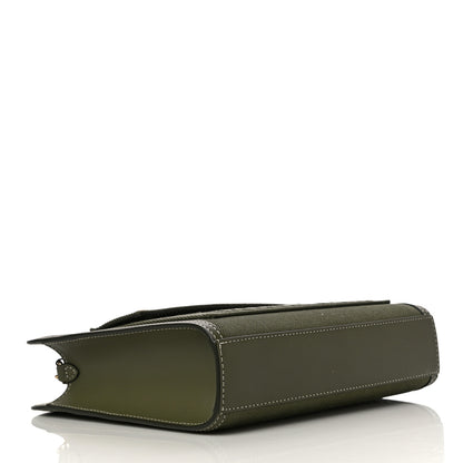 Burberry Canvas Calfskin Horseferry Print Mini Pocket Bag Dark Fern Green 4 of 10