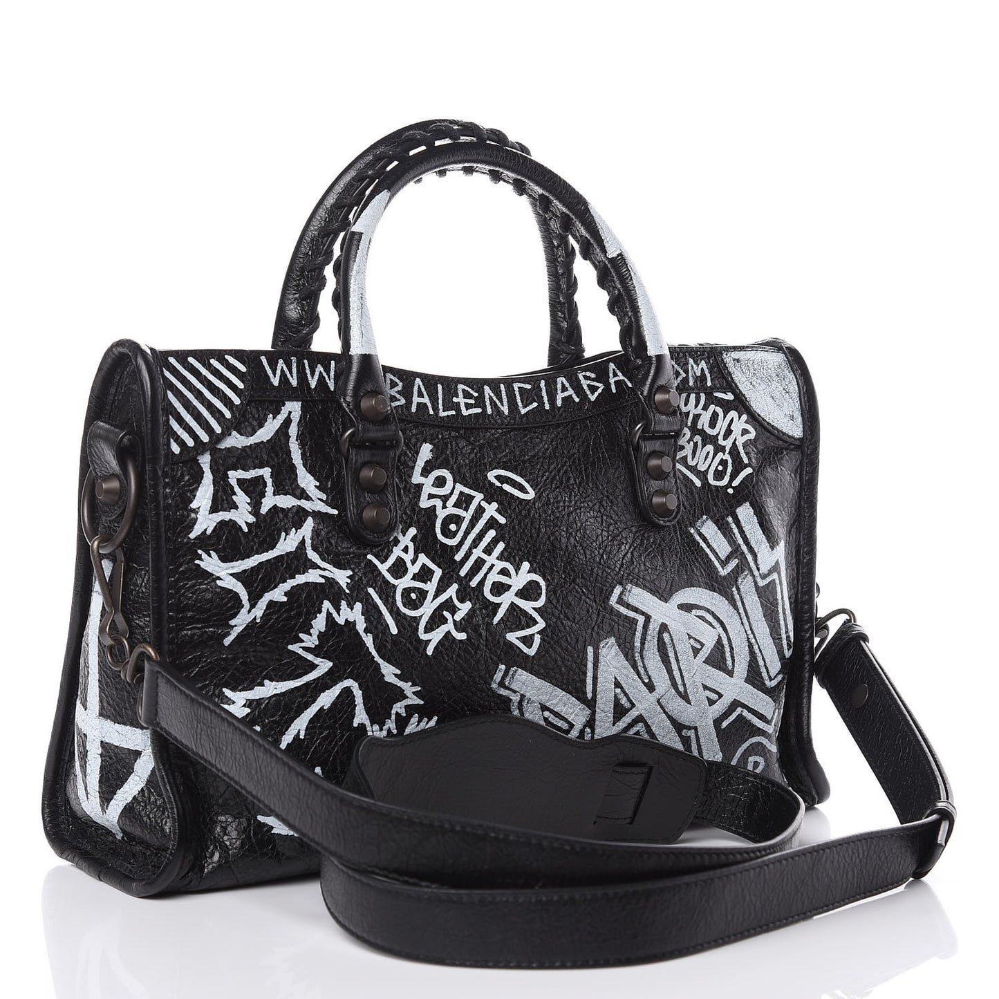 Agneau Classic Hardware Graffiti All Over S City Black