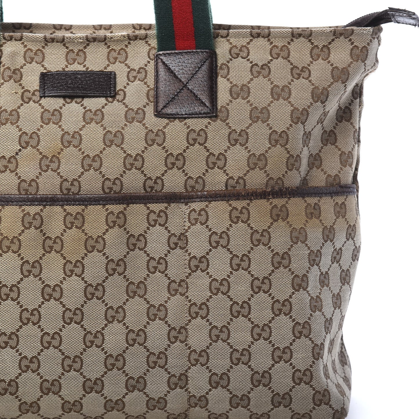 Monogram Web Large Diaper Tote Brown