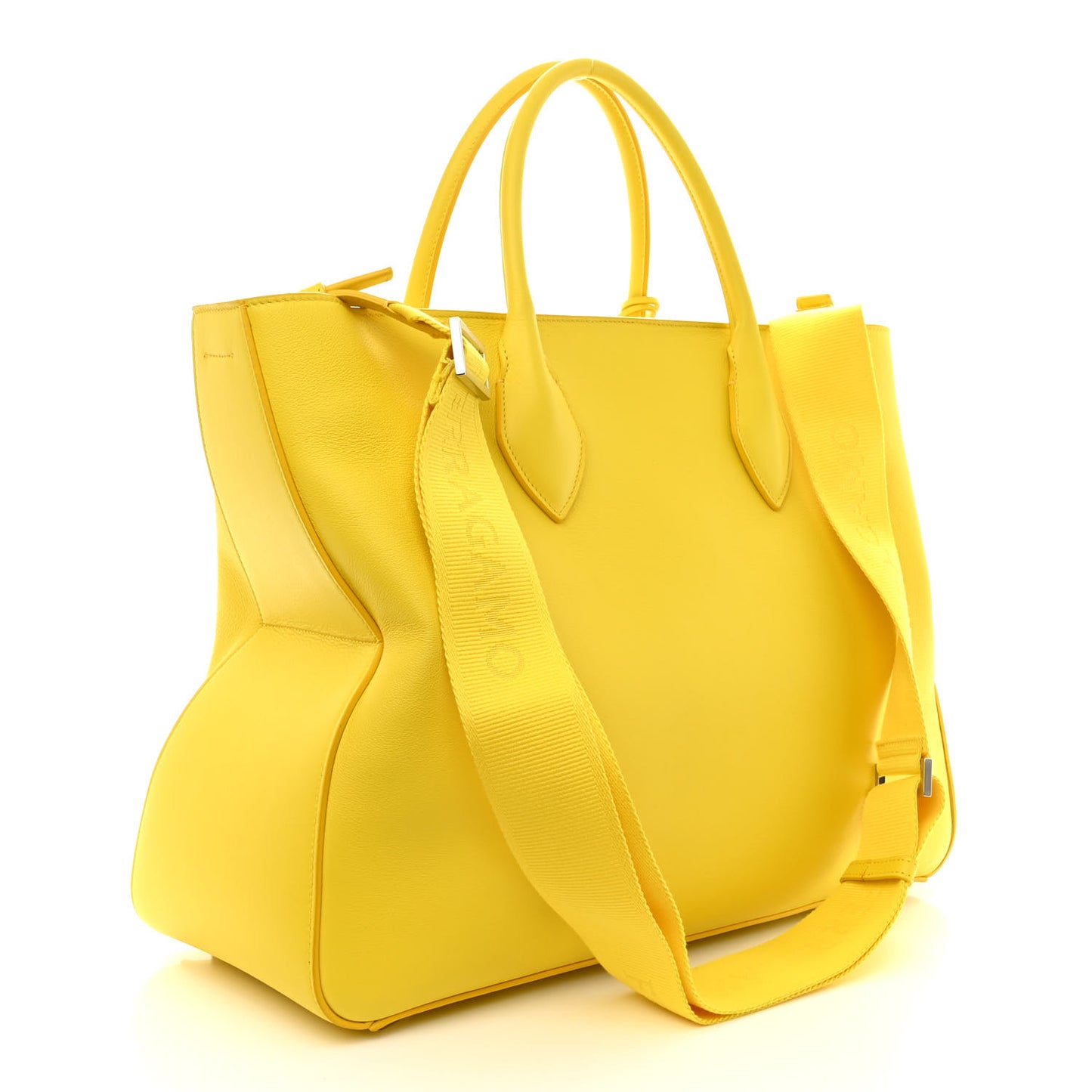 Calfskin Large Star Tote Yellow