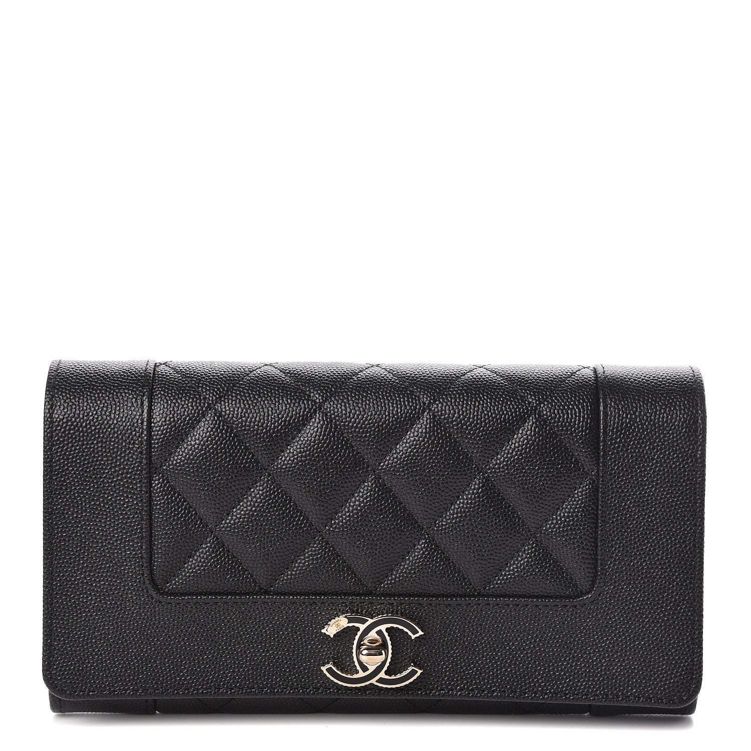 Chanel Caviar Quilted Mademoiselle Vintage Flap Wallet Black 1 of 9