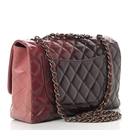 Chanel Lambskin Degrade Quilted Jumbo Single Flap Red 3 of 18