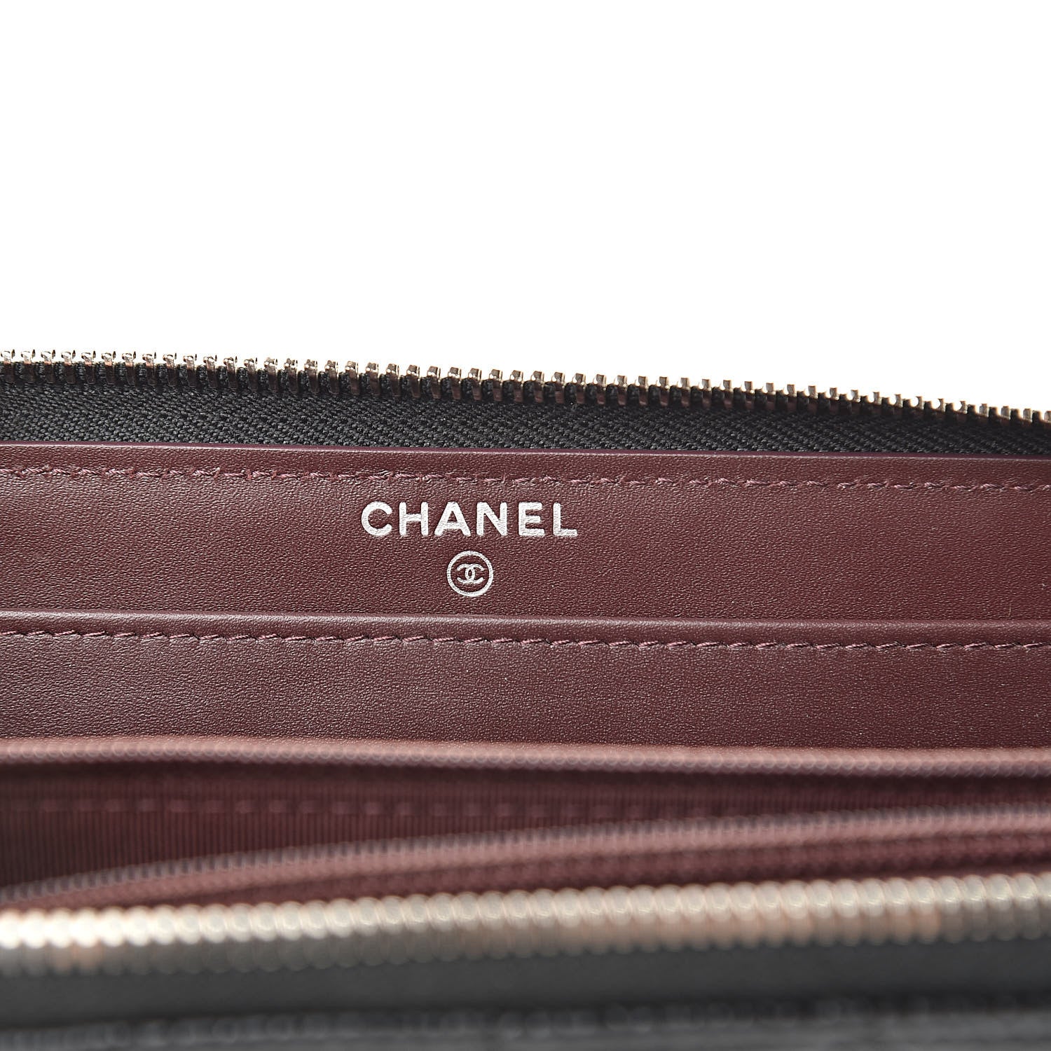 Chanel Caviar Quilted Large Gusset Zip Around Wallet Black 6 of 8