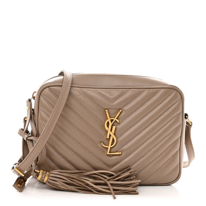 Saint Laurent Calfskin Matelasse Monogram Lou Camera Bag Dark Beige 1 of 10