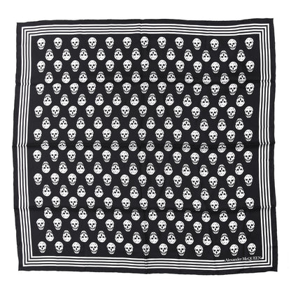 Alexander McQueen Silk Skull Scarf Black White 1 of 5