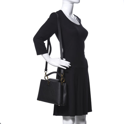 Louis Vuitton Taurillon Capucines BB Black 2 of 12