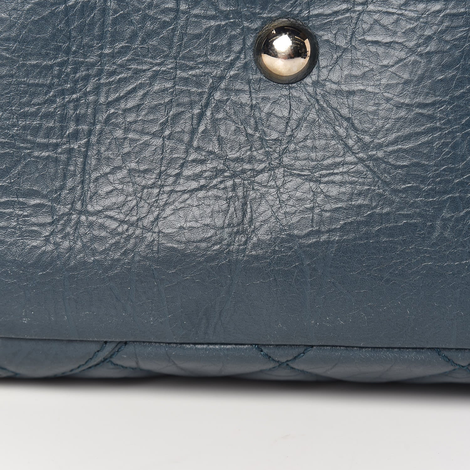 Chanel Aged Calfskin Quilted Large Cotton Club Tote Blue 18 of 20