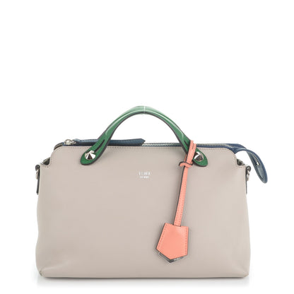 Fendi Vitello Dolce 4 Color Medium By The Way Boston Bag Grigio Polvere Emerald Multicolor 1 of 7