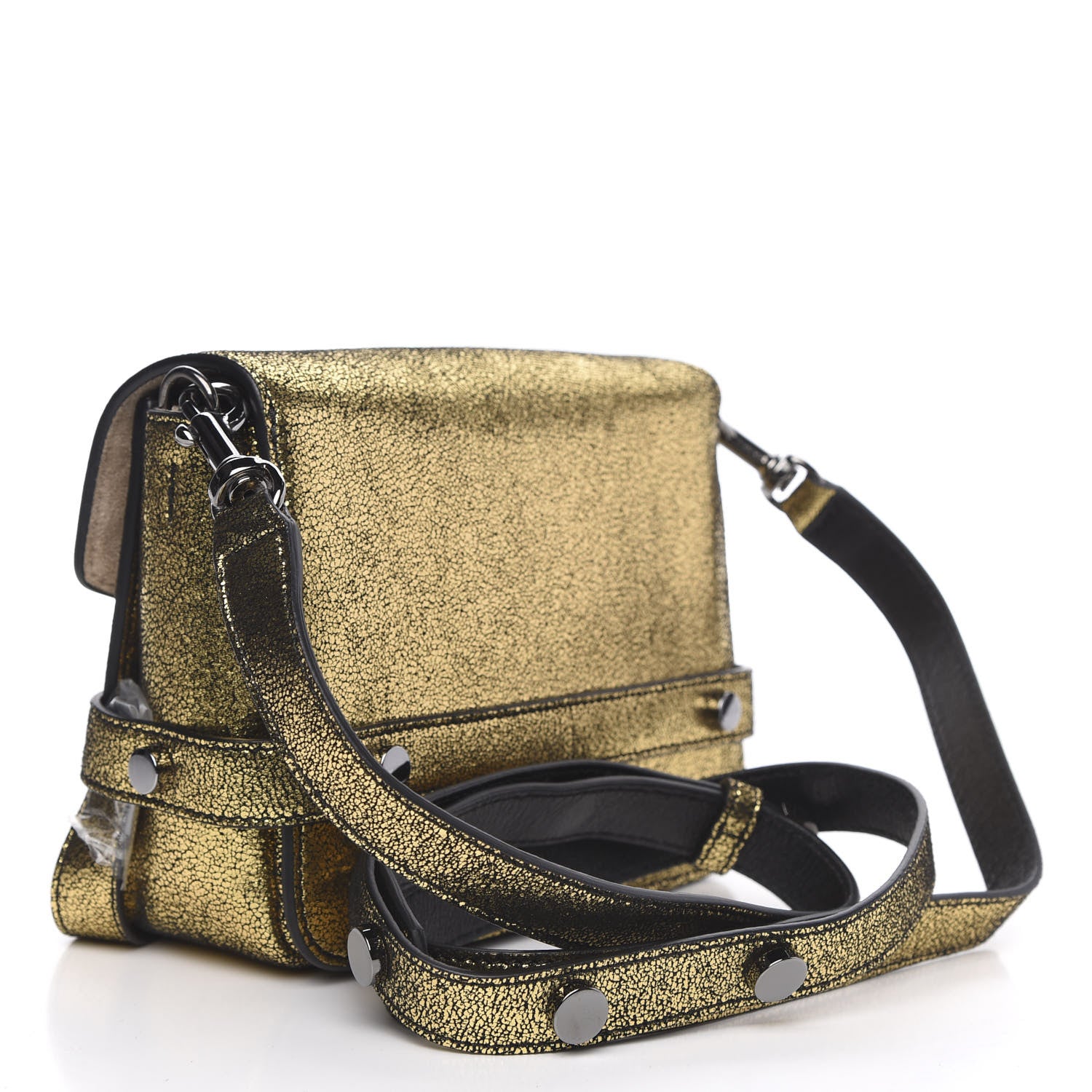 Jimmy Choo Metallic Goatskin Lexie S Crossbody Gold 3 of 9