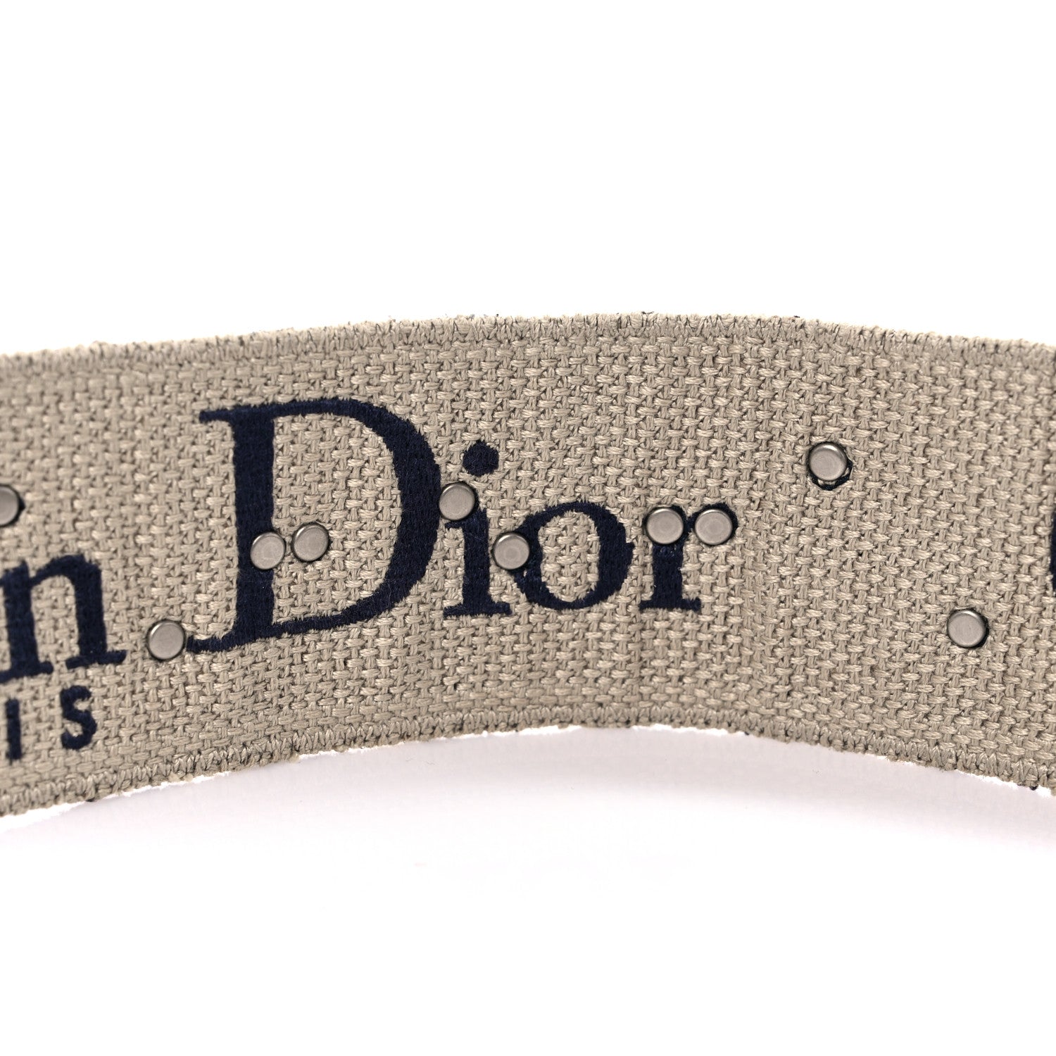 Christian Dior Oblique Studded Shoulder Strap Blue 6 of 6